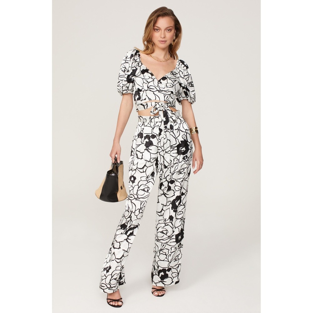 Ronny Kobo Printed Black and White Print Trousers Size 6 - Picture 2 of 16